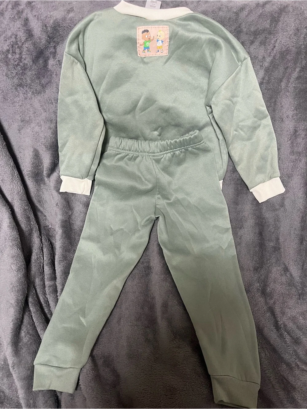 OshKosh B'gosh Olive Green Coco Melon Sweater and Joggers Set
